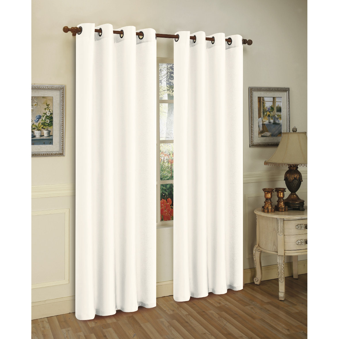 Jandv Textiles Solid Semi Sheer Outdoor Grommet Curtain Panels And Reviews Wayfairca 8442